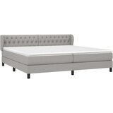  Box spring postelja z vzmetnico svetlo siva 200x200 cm blago, (20726647) | Shoptok.si