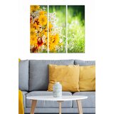 Wallity MDF126913463 multicolor decorative mdf painting (3 pieces) Cene
