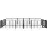  Zunanji pasji boks jeklo 28,23 m² - - črna - 102.1 - 582 x 485 x 100 cm - | Shoptok.si