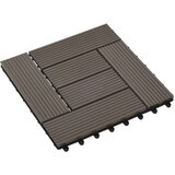  Pločice za decking 11 pcs Tamno smeđa 30 x 30 cm | shoptok.hr