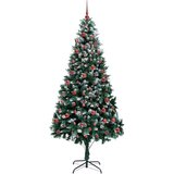 vidaXL Umjetno božićno drvce Zelena 210 cm PVC i Čelik i Plastika | shoptok.hr