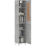  Visoka komoda siva betona 34,5x34x180 cm od konstruiranog drva Slike
