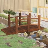  Vrtni most s ogradama 150 x 67 x 56 cm od masivnog drva smreke | shoptok.hr