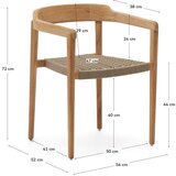 Kave Home Vrtna stolica od masivnog drveta u prirodnoj boji Icaro – | shoptok.hr