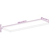 Stolna Mizna plošča 120x50x3,8 cm pravokotna trden mangov les, (21410770) | Shoptok.si