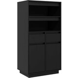 Maison Chic Visoka omara - Komoda - Predalnik črna 60x40x116,5 cm trdna borovina, (21721948) Cene