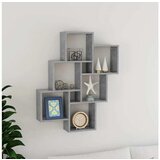 vidaXL Stenska polica kockasta betonsko siva 78x15x93 cm ive Cene