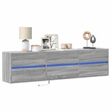 vidaXL Zidni TV ormarić s LED svjetlima siva boja hrasta 180x31x45 cm Cijene