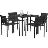  Set vanjskog namještaja 5 pcs Crna i antracit 80 x 80 x 73 cm | shoptok.hr