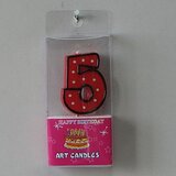  Svećica BROJ 5 visina9cm | ePonuda.com