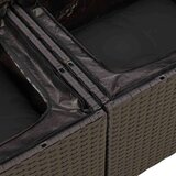  5-dijelna vrtna garnitura od poliratana s jastucima crna | shoptok.hr