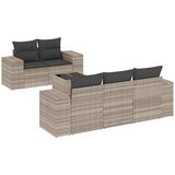  6-dijelni set vrtnih sofa od poliratana s jastucima svjetlosivi | shoptok.hr