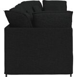  Modularna sofa s jastucima, tkanina, crna | Shoptok.si