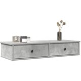 Maison Chic Stenska polica - Viseča Polica s predali betonsko siv 100x37,5x19 cm inž. les, (21793962) | Shoptok.si