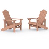  Vrtne stolice Adirondack 2 kom HDPE smeđe | shoptok.hr