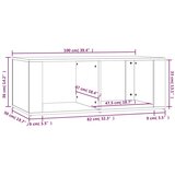 Stolić za kavu boja hrasta 100 x 50 x 36 cm konstruirano drvo | Eponuda.com
