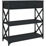  Konzolni stol crni 75 x 28 x 75 cm od konstruiranog drva | shoptok.hr