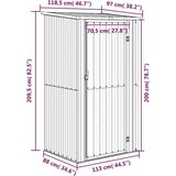  Vrtna lopa rjava 118,5x97x209,5 cm pocinkano jeklo | Shoptok.si