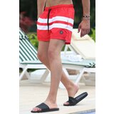 Madmext Swim Shorts - Red - Color block Cene
