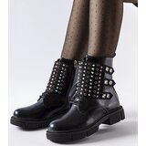 Gemre Black ankle boots embellished with rhinestones Cento | Shoptok.si