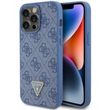 Guess Gues maska za iPhone 15 pro max leather 4G triangle strass blue ( GUHCP15XP4TDPB ) cene