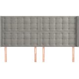  Uzglavlje s ušima svjetlosivo 203x16x118/128 cm baršunasto | shoptok.hr