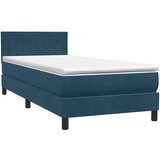 Box Spring krevet s madracem tamnoplavi 80x210 cm baršun | Eponuda.ba