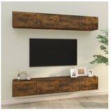 Zidni TV ormarići 4 kom dimljeni hrast 100 x 30 x 30 cm drveni | shoptok.hr