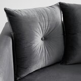 Bessagi Home velika Zofa Luis, Siva, Žamet | Shoptok.si