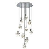 Trio Select LED viseča svetilka v srebrni barvi s steklenim senčilom ø 51,5 cm Verano – Cene