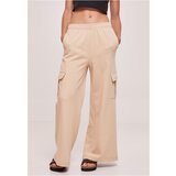 UC Ladies Ladies Highwaist Wide Leg Cargo Terry Pants unionbeige | Shoptok.si