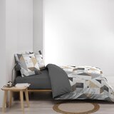 Douceur d intérieur Bijela/siva posteljina za krevet za jednu osobu od mikrovlakana 140x200 cm Trigone – | shoptok.hr