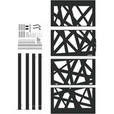  Vrtna vrata crna 100x200 cm čelična svjetlosna dizajna | shoptok.hr