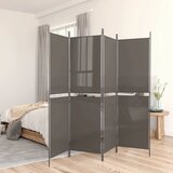 Sobna pregrada s 5 panela antracit 250 x 220 cm od tkanine | shoptok.hr