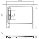 Kolpa San tuš kad za vgradnjo ramona tray 120 x 90 cm (3838987561118) | Shoptok.si