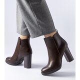 Gemre Brown insulated heeled ankle boots Sambruson | shoptok.hr