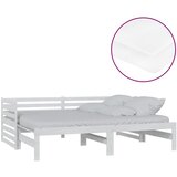  Dnevni ležaj na izvlačenje 2 x (90 x 200) cm bijeli od borovine | Eponuda.ba