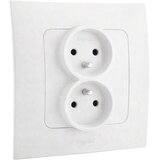 Legrand dupla kućna utičnica 250V/16A sa okvirom niloe bela Cene
