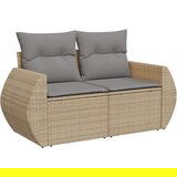  9-dijelni set vrtnih sofa s jastucima bež od poliratana | shoptok.hr