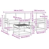  Set vanjskih sofa 5 kom. Prirodna i bež | shoptok.hr