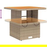  7-dijelna vrtna garnitura s jastucima bež od poliratana | shoptok.hr