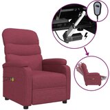  Električni masažni naslonjač od tkanine crvena boja vina | shoptok.hr