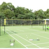 vidaXL Mreža za badminton rumena in črna 600x155 cm PE tkanina | Shoptok.si