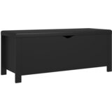  Kutija za pohranu s jastukom crna 105x40x45cm konstruirano drvo | shoptok.hr