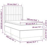 Box spring s madracem LED tamnoplavi 90x190 cm baršun | shoptok.hr