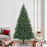 vidaXL Umestno božično drevo Zelena 240 cm PVC, jeklo in plastika | Shoptok.si
