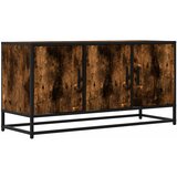 TV ormarić dimljeni hrast 100x35x50cm konstruirano drvo i metal | shoptok.hr