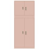 Ormarić za pohranu 2 kom. Ružičasta 90 x 40 x 210 cm Čelik | shoptok.hr