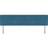  LED uzglavlje s kristalnim gumbom tufterice Tamno plavo 90 cm baršun | shoptok.hr