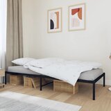 Maison Chic Kovinski Posteljni okvir - Enojna postelja - Postelja za odrasle črn 100x190 cm, (21692681) | Shoptok.si
